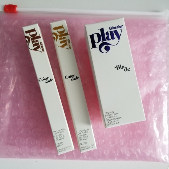 Glossier Play Colorslide Gel Eye Pencil & Pink Bag